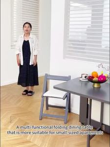 ⚡Foldable dining table and dining cabinet integrated small unit multifunctional escopic dining table