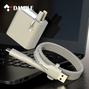 DAMILE CP08 Soft Silicone Charger Protector/Cable Protector Data Line Cord Protector /Protective Case Cable Winder Cover/ For iPhone /vivo/Xiaomi/ Samsung/Oppo/ Huawei,Android Charger Cable Earphone Protect Fit for iPhone TypeC to Lingtning cable