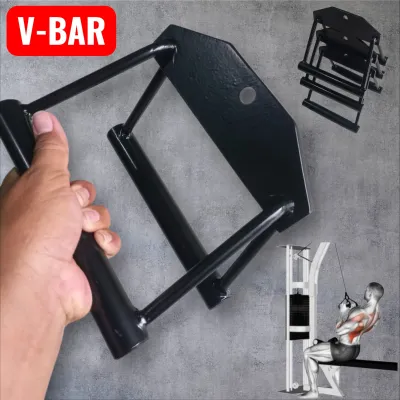 V-BAR PULL DOWN GRIP HANDLE PULL DOWN ALAT OLAHRAGA FITNESS DIRUMAH HANDLE GYM