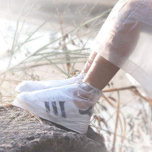 PVC Rain Shoe Covers Waterproof Non-slip Rain Snow Boots for Boys Camping Travel Shoe Covers