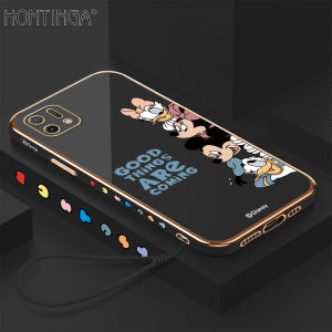 （Lokal Ready）Hontinga Softcase Case Casing hp OPPO A17 A17K A16 A16E A16K A16S Casing Cartoon (Disney) Warna Solid Mewah Berlapis Lembut silikon TPU kesing Case hp Anti Gores Air Karet untuk Anak softcase