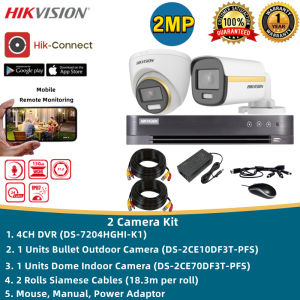 Hikvision CCTV Camera Package Set 2MP HD Full-Color With Audio CCTV Security Systems 4/8 Channel Complete CCTV Set