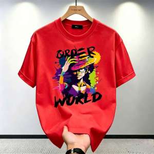 Mens 2026 New Style American Cartoon Pirate King Printed Short Sleeve T-Shirt Available in multiple .C