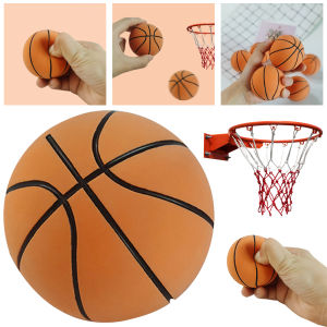 6cm High Elastic Mini Basketball Small Inflatable Basketball High Bouncy Decompression Ball Family Parent-Child Games