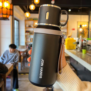 Tea separation insulated cup for women with high aesthetic appeal 2025 New small bowl lid travel water bottle portable large-capacity water bottle