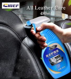Chief All Leather Coating Spray Anti Aging Fading Cracks Restore Glossy&Shine 480ml