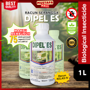 Racun Serangga DIPEL ES 1L bacillus thuringiensis subsp. kurstaki 28 class 4 selamat ulat beluncas ulat bungkus ulat pengorek ladang tanaman buah sayur kebun