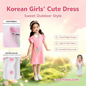 【local Stock】Summer   Dress For Girls Soft And Non Irritating 3D Visual Pattern With Cute Atmosphere Essential For Checking In When Going Out