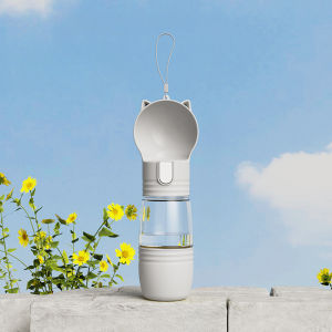 LDECO Outdoor Pet Feeder Water & Food Dispenser for Dogs &Cats - Separate Compartments Leak-Proof for Travel & Hiking