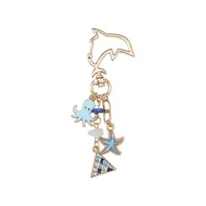 Zinc Alloy Starfish Shell Keychain Handmade Keyring Lightweight Stylish Accessory For Everyday Use Or Travel Gift