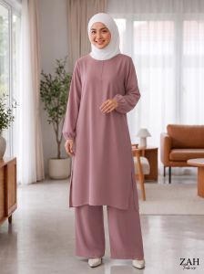 Suit Safina Long Blouse with Plazo Cey Ironless Umrah and Haj
