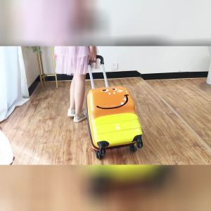 18 Inch Childrens Trolley Suitcase Cartoon Student Kids Cute Universal Wheel Suitcase Kids Luggage
