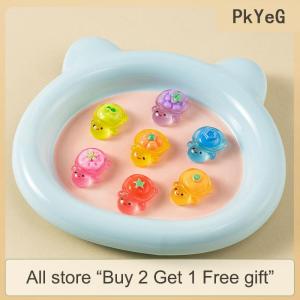 [COD] PkYeG Tool 10pcs Landscaping Resin Crafts Glowing Turtle Garden Fish Tank Miniatures Ornaments Mini Luminous Fruit Turtle Home Decoration