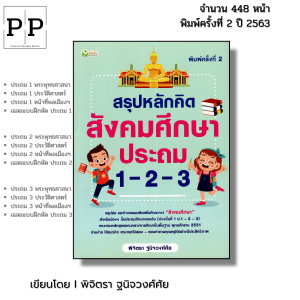 หนังสือ สรุปหลักคิด สังคมศึกษา ประถม 1 - 2 - 3 พิมพ์ครั้งที่ 2 I เขียนโดย พิจิตรา ฐนิจวงศ์ศัย