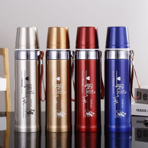 B.LIVEM B.LIVEM⚡50%OFF⚡️ แก้วสแตนเลส กระติกน้ำ 750ml กระบอกน้ำสแตนเลส ขวดน้ำ พร้อมสายคล้องแก้วเก็บความเย็นถ้วยฟางขนาดใหญ่