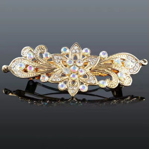 Elegant Korean Rhinestone Hairpin - Spring Bow Back Clip Perfect for a Sweet Look
