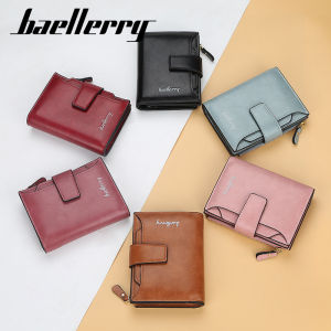 BAELLERRY Dompet Wanita Dompet Kulit Cewek Dompet Lipat Kecil Dompet Pendek Import Terlaris