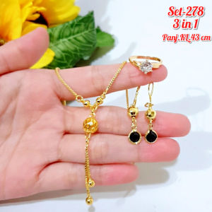 TERLARIS SET KALUNG WANITA 3 IN 1 PERHIASAN XUPING /COD