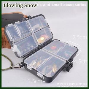 Blowing กล่องเก็บของขนาดเล็กกล่องใส่อุปกรณ์ตกปลาแบบถอดได้สองชั้นกล่องเก็บเหยื่อตกปลาช้อนเบ็ดตกปลา