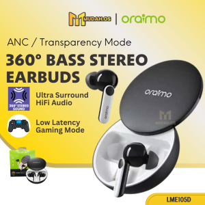 Fon Telinga ORAIMO TWS Wireless Earbuds For Sports Waterproof OEB-E105D Bluetooth Stereo Music Gaming Earbuds ANC Noise Cancelling