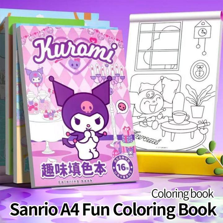 [ECCLESLY] 🧺 Sanrio Coloring Book for Kids - Kuromi Themed A4 Drawing ...