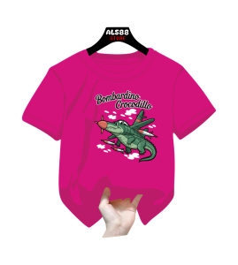 Baju kaos anak laki-laki dan perempuan size S-XXl (1-10th) gambar TUNGTUNG CROCODILO bahan katun - Atasan anak-anak
