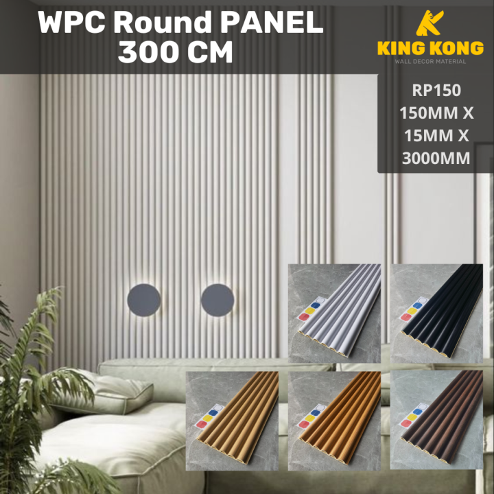 Fluted Wall Panel - Round Shape 半圆格栅墙板 Papan Hiasan Dinding | Lazada