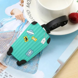 PVC luggage tag cartoon luggage suitcase label carry-on luggage label information can be affixed on the back
