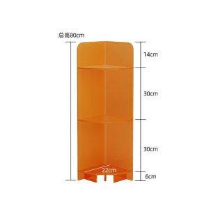 UrbanSpace SG- Corner cosmetic storage cabinet acrylic floor-standing shelf bathroom triangular multi-layer wall corner storage rack