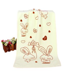 ผ้าเช็ดผม (ขนาด 35x75cm ซม) ผ้าขนหนู ผ้าอเนกประสงค์ ไซส์กลาง ลายการ์ตูน ลายหมี ผ้าเช็ดผมนาโน