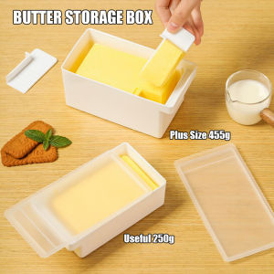 Japan Style Butter Storage Box with Cutter & Cover BRP-free Food Grade Butter Storage Tray Butter Container Box