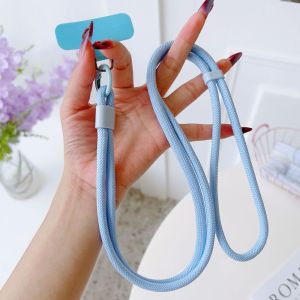 HBESTY Solid Color Crossbody Lanyard Necklace Strap Universal Mobile Phone Adjustment Long Hanging Rope With Clip Anti-Lost Lanyard