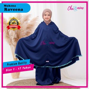 Mukena 2 Fungsi Anak Perempuan Usia 1-17 Tahun Raveena Mukenah Ponco By Chazmine