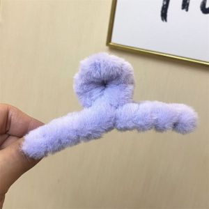 ELMORA | JP1466 Jepitan Rambut Bulu Jedai Wanita Bahan Bulu Jepit Rambut Korea Warna Soft Aksesoris Rambut