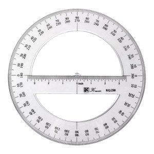 25cm Circle Protractor 360 Degree Measuring Tool Round Protractor Rule Math Protractor Circle Stencil for Student