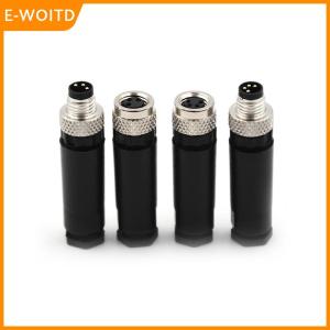 【E-WOITD】 Sensor Connector M8 Male Female Screw Threaded Plug Coupling 3 4 Pin A type