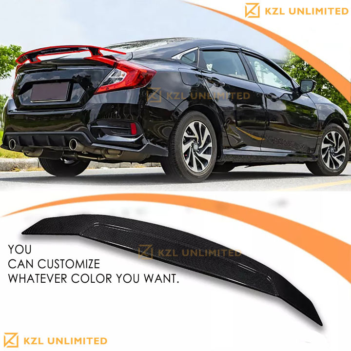 KZLA Spoiler for All Sedan Cars with 3rd Brake Light, Universal Lage ...