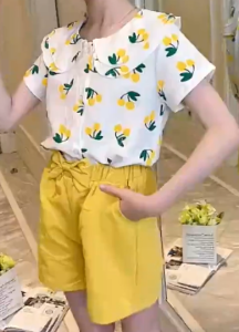 KYII Girls suits children Cute summer two Set ky22173