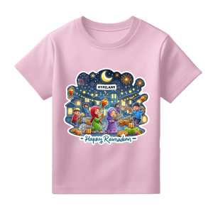 Baju Kaos Atasan Distro Anak Laki Laki Motif Doa Malam Ramadan Edisi Lebaran Muslim 1 - 10 Tahun