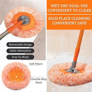 ม็อบล้างรถ ปกสีขาว ไม้ถูพื้น กํามะหยี่ละเอียดพิเศษ มีประสิทธิภาพ ถอดออกได้ ใช้งานง่าย ความสะดวกสบาย