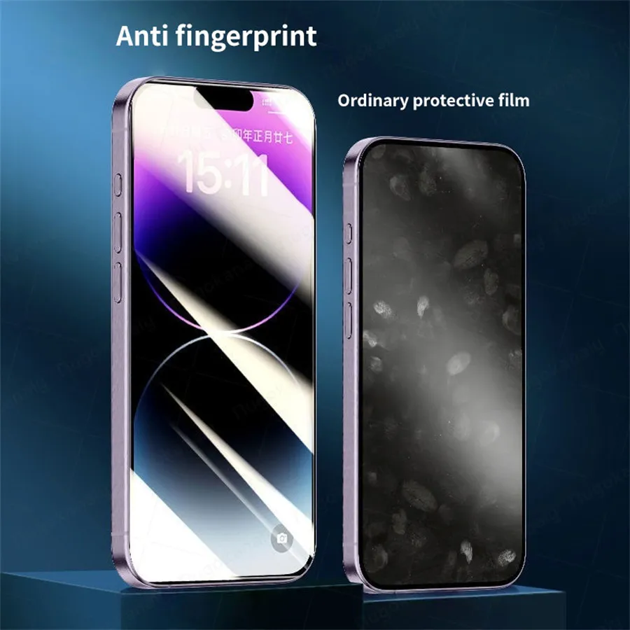 Full Ceramic Privacy Tempered Glass for IPhone 16 Pro Max 16e E 15 Pro Max  14 Pro Max 13 Plus 12 11 Pro Max X XR XS Max Anti Spy Easy Installation 