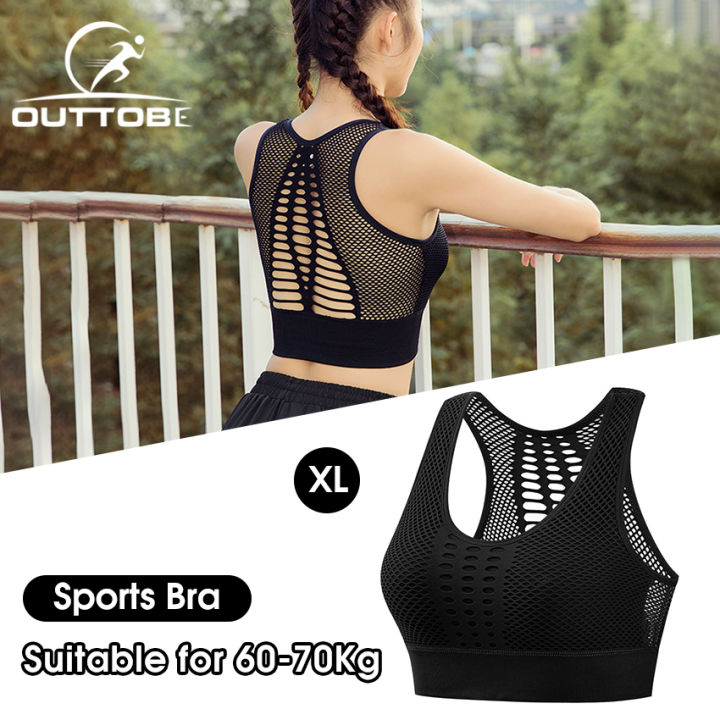 Outtobe Sports Bra Breathable Mesh For Women Shockproof Plus Size