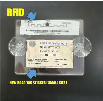2025 Car / Lorry Roadtax Acrylic Holder 2 in 1 Cover with Screw Suction Cup