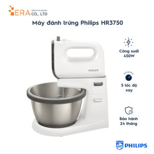 Máy đánh trứng Philips HR3750 - Công Suất 450W - Hàng Chính Hãng Bảo Hành 2 Năm