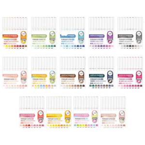 9 Color Acrylic Pen Brush Marker Pen Liquid Acrylic Marker for Drawing Scrapbooking Making Journaling