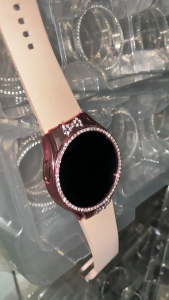 Watch Frame-Bumper Smartwatch Diamond Bezel Ring Housing Shell with Tempered Film for Watch Active 2 40mm / 44mm