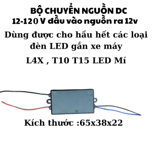 [NNVG01] Bộ chuyển nguồn DC 12-120V sang 12V gắn LED T10 T15 L4x các loại thiết bị dùng cho xe điện xe tải du lịch