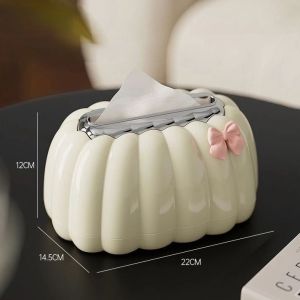 Hộp đựng giấy ăn để bàn cao cấp đính charm nơ xinh xắn LILA HOPGIAYNO448