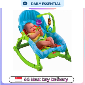 【DAILY ESSENTIAL】 Baby Rocking Chair with Toy Bar | Green