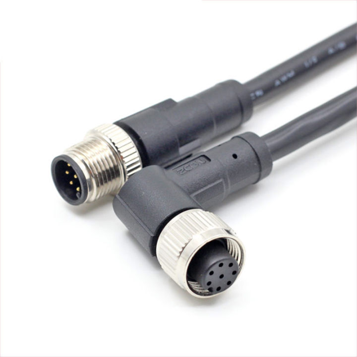 Industrial Waterproof 2pin 3pin 4pin 5pin 6pin 8pin 12pin IP67 M12 ...